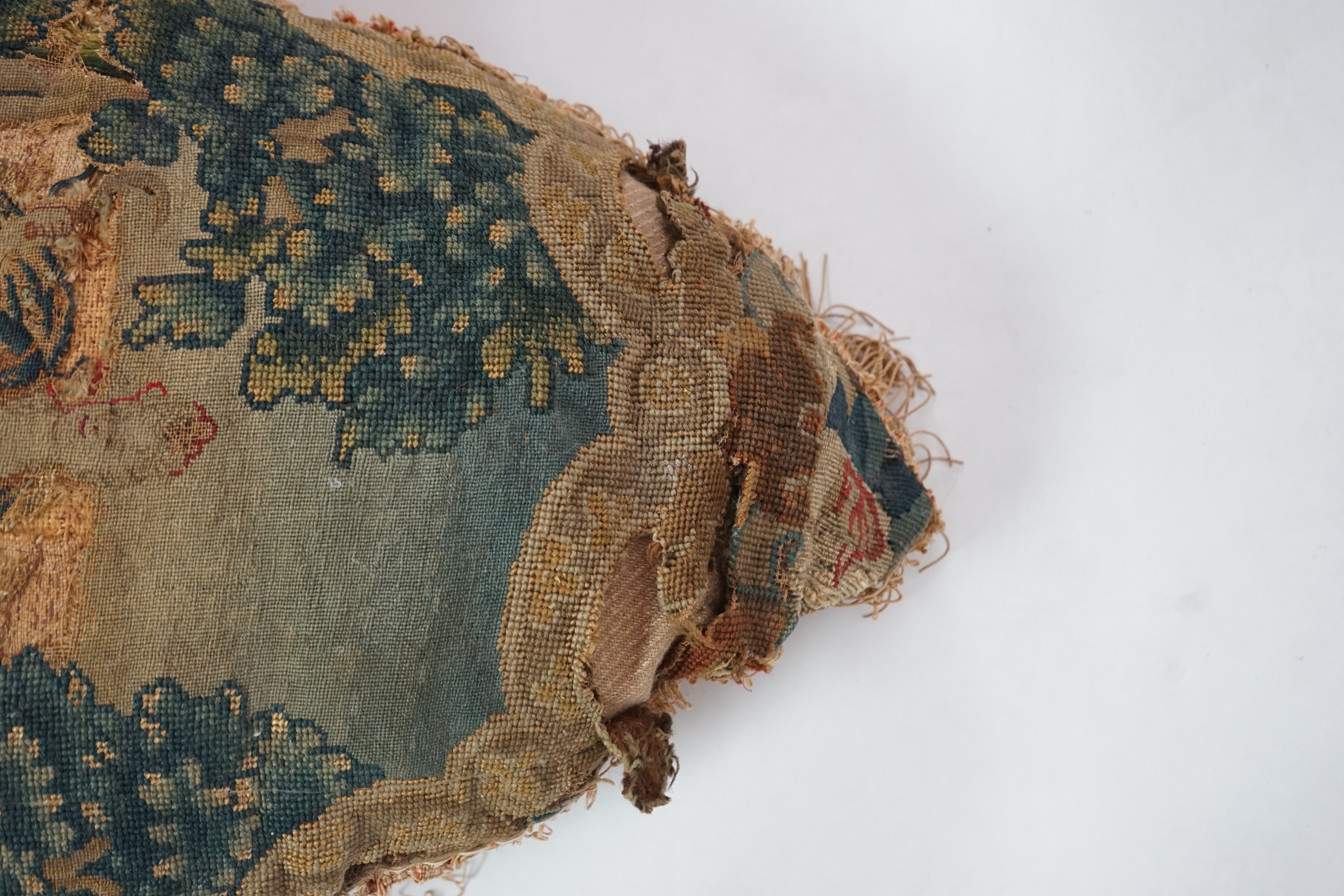 Four various fragments from the 18th and 19th century made into cushions